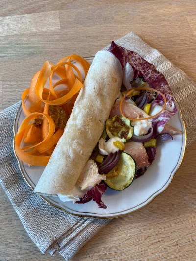 Fischerei Ecker - Herbstliche Räucherforellen-Wraps